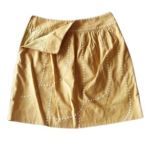 FLOREAT Mustard mini skirt